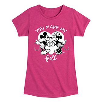 Disney's Mickey Mouse Girls 7-16 Make My Heart Full Graphic Tee