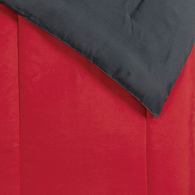 FUBU Solid Brushed Reversible Down-Alternative Comforter Set with Shams