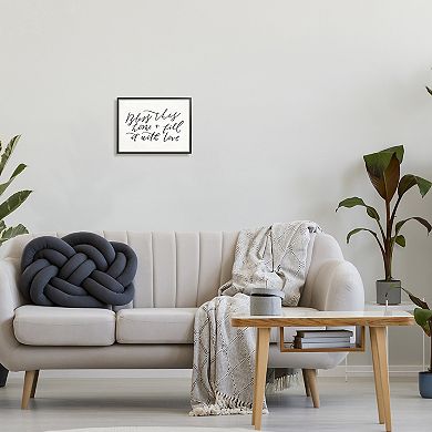 Stupell Home Decor Bless With Love Framed Wall Art