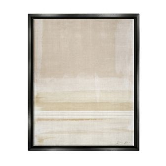 Stupell Home Decor Abstract Neutral Landscape Wall Art - Black Frame