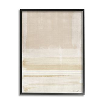 Stupell Home Decor Abstract Neutral Landscape Wall Art - Brown Frame