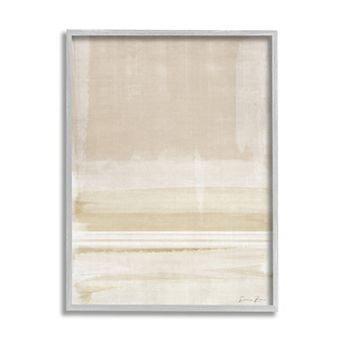 Stupell Home Decor Abstract Neutral Landscape Wall Art - Gray Frame