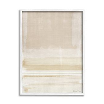 Stupell Home Decor Abstract Neutral Landscape Wall Art - White Frame