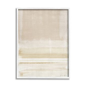 Stupell Home Decor Abstract Neutral Landscape Wall Art - White Frame