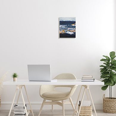 Stupell Home Decor Abstract Blue Agate Framed Wall Art