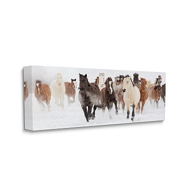 Stupell Home Decor Winter Horse Stampede Canvas Wall Art