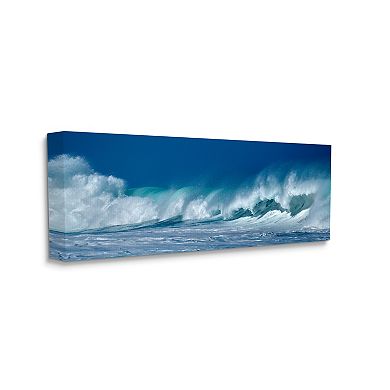 Stupell Home Decor Blue Ocean Wave Canvas Wall Art