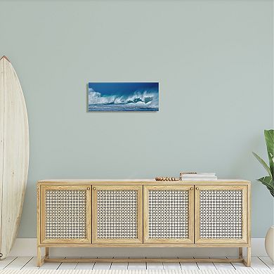 Stupell Home Decor Blue Ocean Wave Canvas Wall Art
