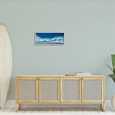 Stupell Home Decor Blue Ocean Wave Framed Wall Art
