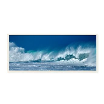 Stupell Home Decor Blue Ocean Wave Plaque Wall Art