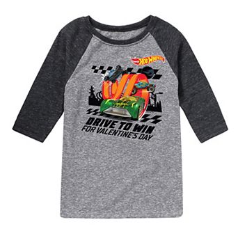 Boys 8-20 Hot Wheels Valentine Drive Raglan Graphic Tee