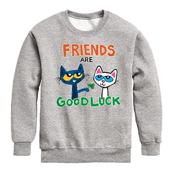 Boys 8-20 Pete The Cat Good L'uck Crew Fleece Sweatshirt