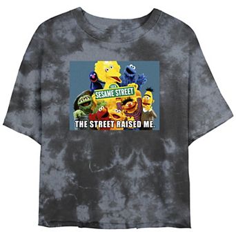 Juniors' Sesame Street Group Selfie Meme Tee