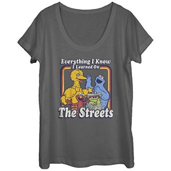 Juniors' Sesame Street Everything I Know Tee