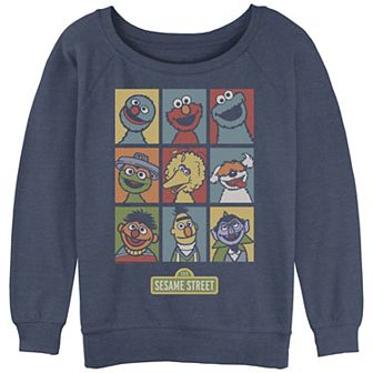 Juniors' Sesame Street Puppets Grid Poster Slouchy Terry