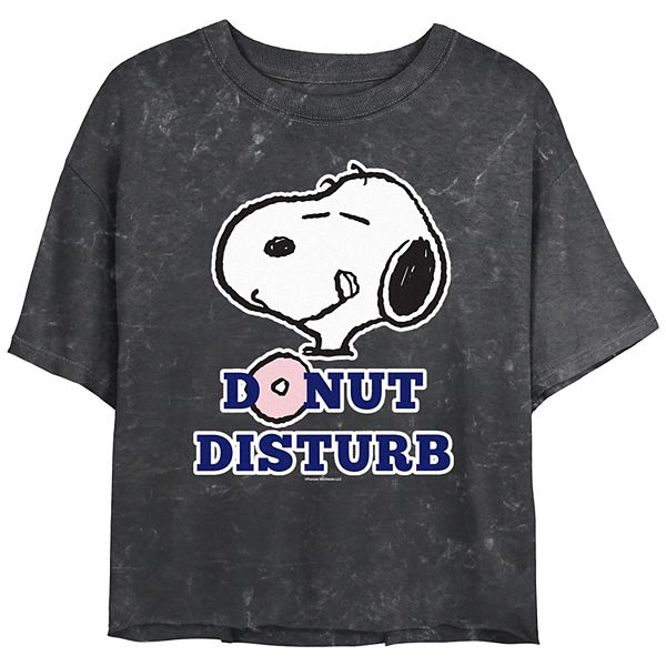 Juniors' Peanuts Classic Donut Disturb Snoopy Figure Tee
