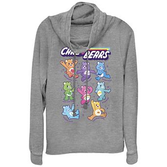 Juniors' Care Bears All Character Names Cowlneck Graphic Lightweight Long Sleeve