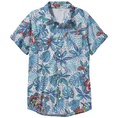 Men's Avengers Hawaiian Button Up