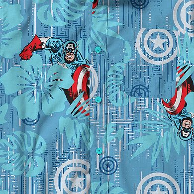 Men's Avengers Hawaiian Button Up