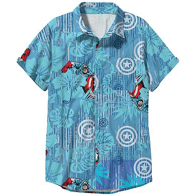 Men's Avengers Hawaiian Button Up