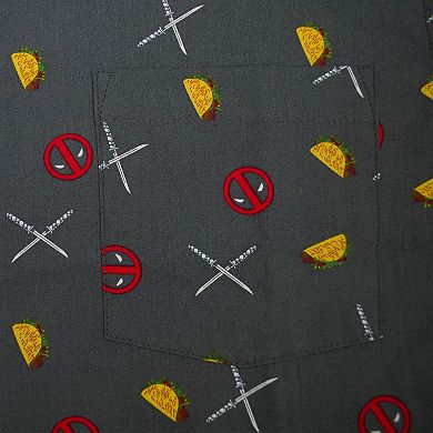 Men's Deadpool Katana Taco Button Up