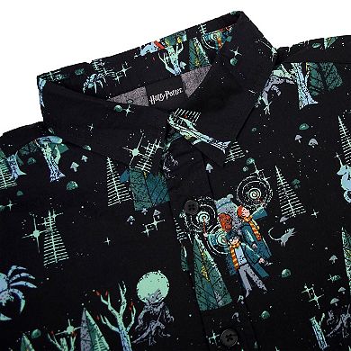Men's Harry Potter Forbidden Forest Button Up