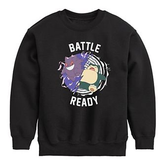 Boys 8-20 Pokemon Gengar Snorlax Crew Fleece Sweatshirt
