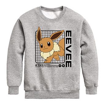 Boys 8-20 Pokemon Eevee Stats Crew Fleece Sweatshirt