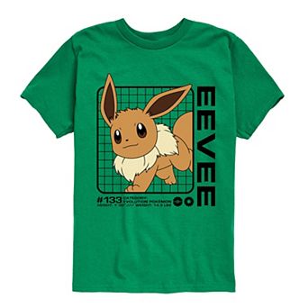 Boys 8-20 Pokemon Eevee Stats Graphic Tee