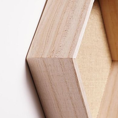 American Art Décor Honeycomb Floating Shelf Wall Decor 3-piece Set