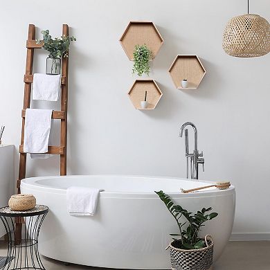 American Art Décor Honeycomb Floating Shelf Wall Decor 3-piece Set