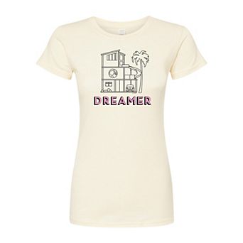 Juniors' Barbie Dreamer Fitted Graphic Tee