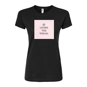 Juniors' Barbie "Living The Dream" Fitted Graphic Tee