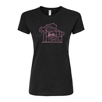 Juniors' Barbie Dream House Fitted Graphic Tee