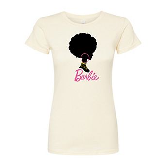 Juniors' Barbie Silhouette Fitted Graphic Tee