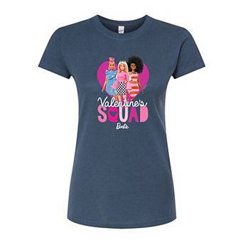Juniors' Barbie Valentine's Squad Fitted Graphic Tee
