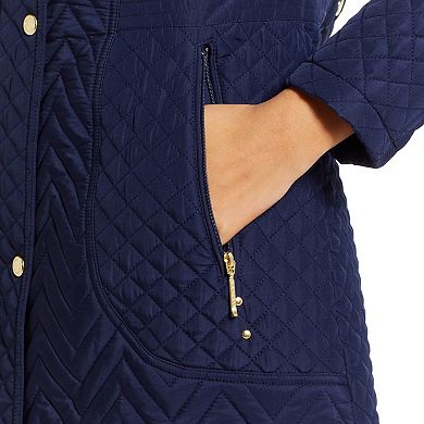 Women's Weathercast Hooded Quilted Walker Jacket