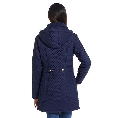 Women's Weathercast Hooded Quilted Walker Jacket