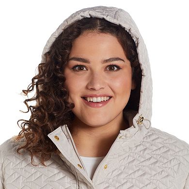 Plus Size Weathercast Hooded Quilted Jacket