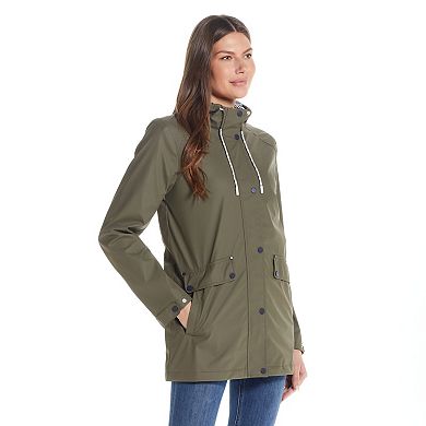 Women's Weathercast Hooded Rain Slicker Jacket