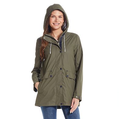 Women's Weathercast Hooded Rain Slicker Jacket