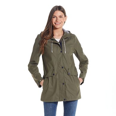 Women's Weathercast Hooded Rain Slicker Jacket