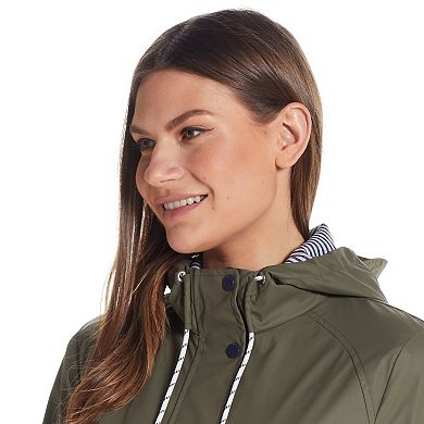 Women's Weathercast Hooded Rain Slicker Jacket