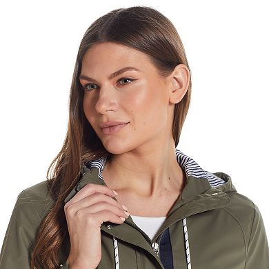 Women's Weathercast Hooded Rain Slicker Jacket