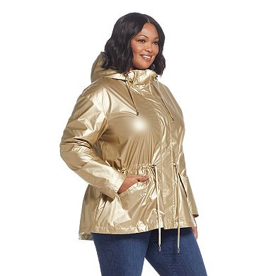 Plus Size Weathercast Metallic Anorak Jacket