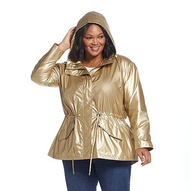 Plus Size Weathercast Metallic Anorak Jacket