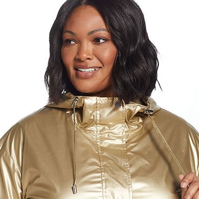 Plus Size Weathercast Metallic Anorak Jacket