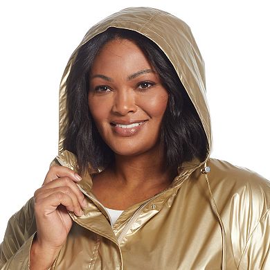Plus Size Weathercast Metallic Anorak Jacket