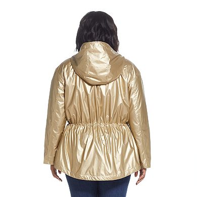 Plus Size Weathercast Metallic Anorak Jacket