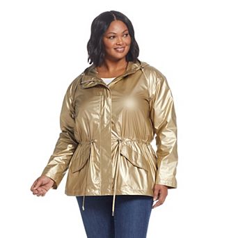 Plus Size Weathercast Metallic Anorak Jacket